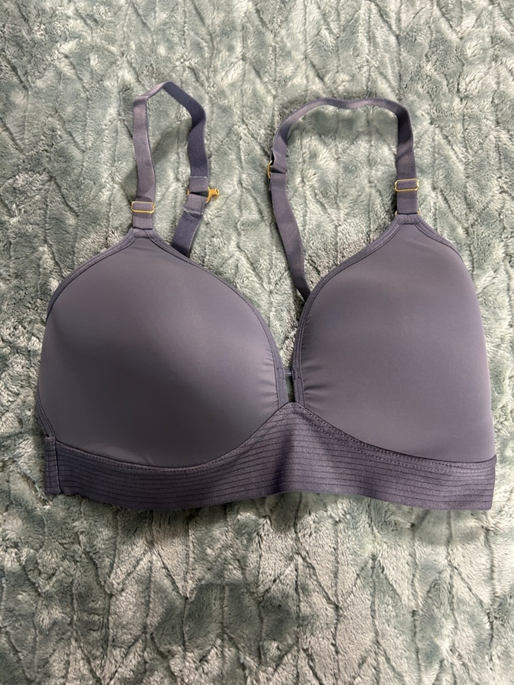 Lively Seamless Padded Bra in Blue Gray